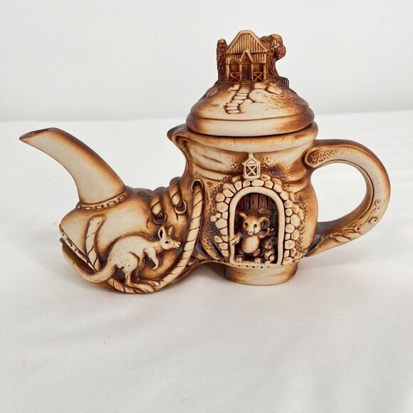 Rare Swagman Pottery Made In Australia Ceramic Tea Pot 8''L X 5.5'' H, Collectib - Picture 2 of 8